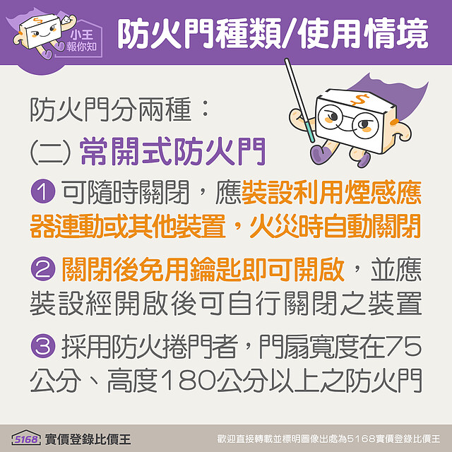 常開式防火門|5168實價登錄比價王